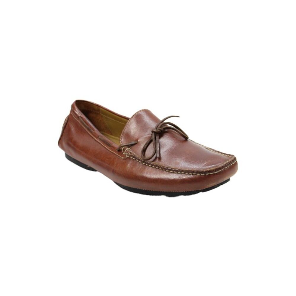 Cole Haan Mens Slip On Round Toe Leather Bow Loafers Brown Size 11M